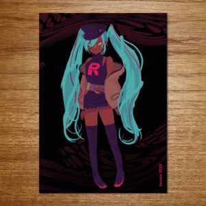 Carte postale Hatsune Miku Team Rocket